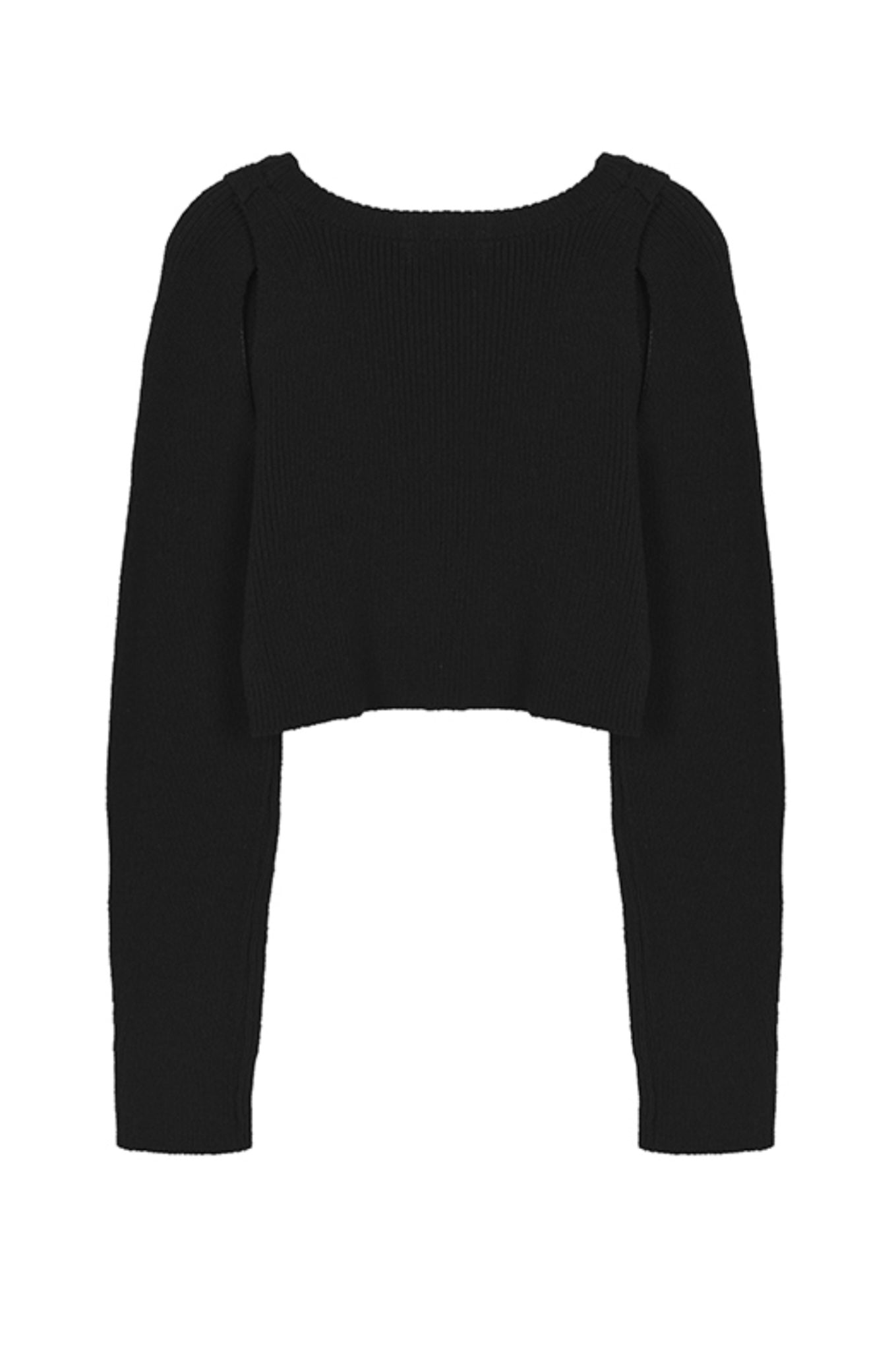 NICOLE PREMIUM SLIT KNIT_BLACK