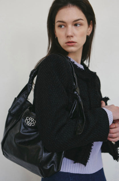 NICOLE SQUARE SHOULDER BAG_BLACK